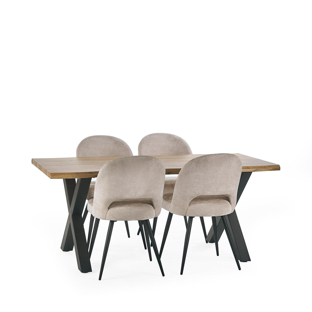 Julian Bowen Harvey Dining Table for 6, Brown - H75 x W180 x D90cm - image 3