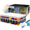 Artecho Acrylic Paint Set - 48 Colors, 2oz Bottles with 10 Brushes