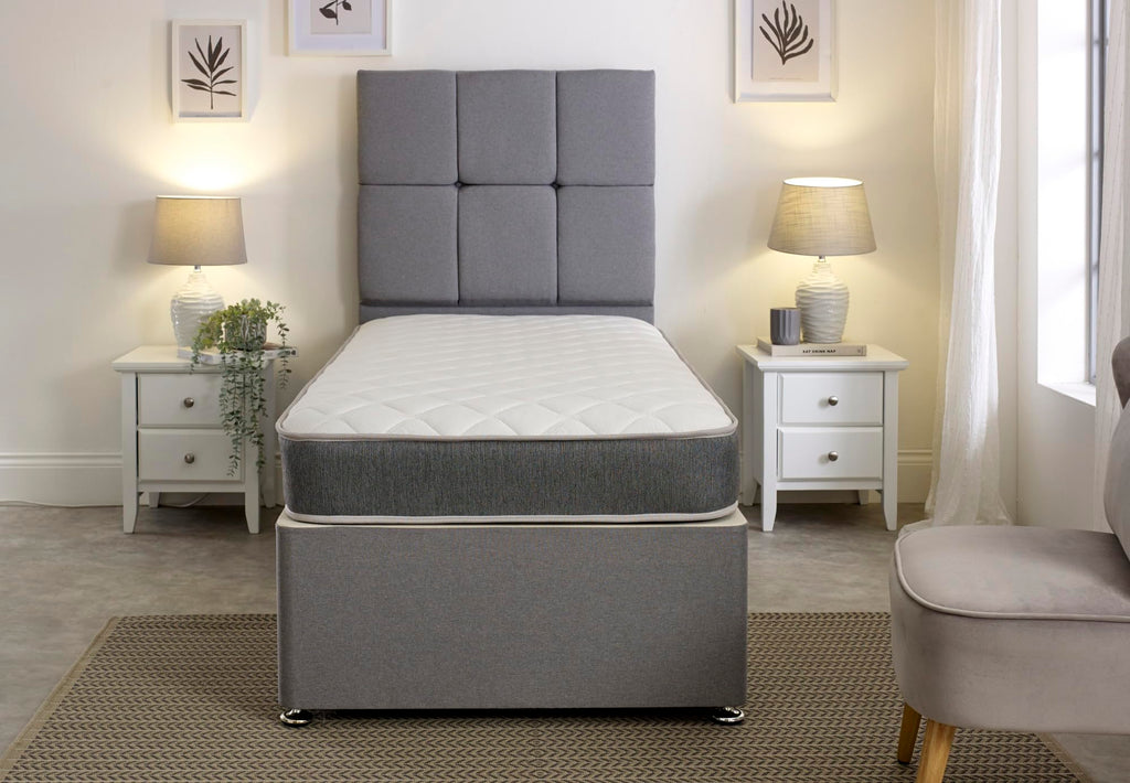 Extreme Comfort Hybrid Memory Foam Mattress | 2ft6 Shorty Grey 18cm