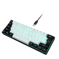 Snpurdiri 60% Wired Gaming Keyboard | RGB Backlit Mini Keyboard - Black/White