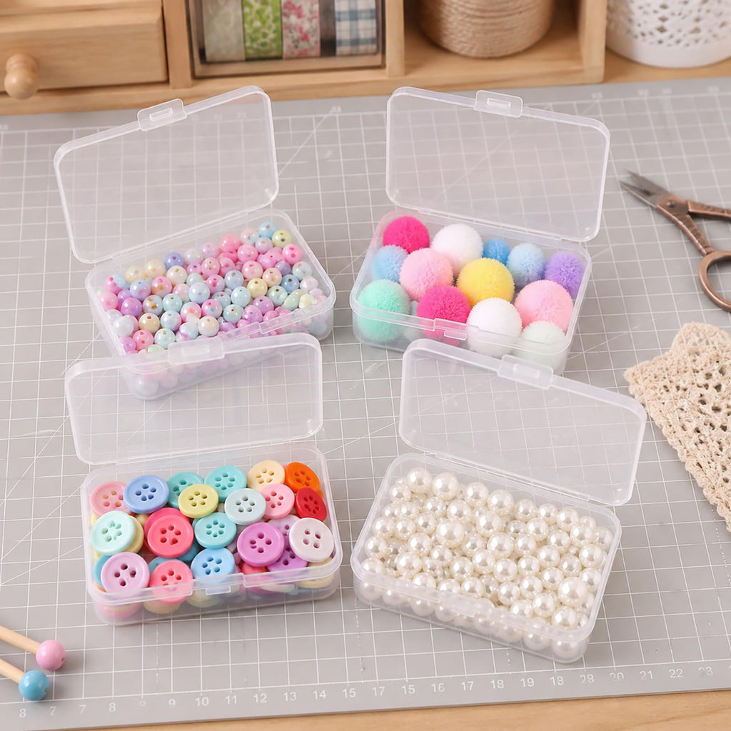 YYGMSS Plastic Storage Box with Lid for Small Parts Beads Craft Items Jewellery with Labels Compartments Container Organiser 16, 8.5 * 5.5 * 2.5cm