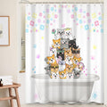 Ttincceer Cute Dog Shower Curtain – 71x71 Waterproof Polyester Bath Decor