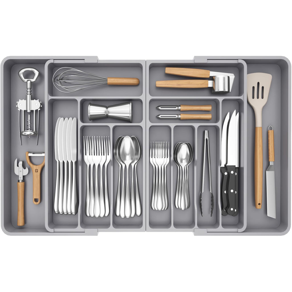 Lifewit Extra Large Cutlery Drawer Organiser | Expandable Utensil Tray