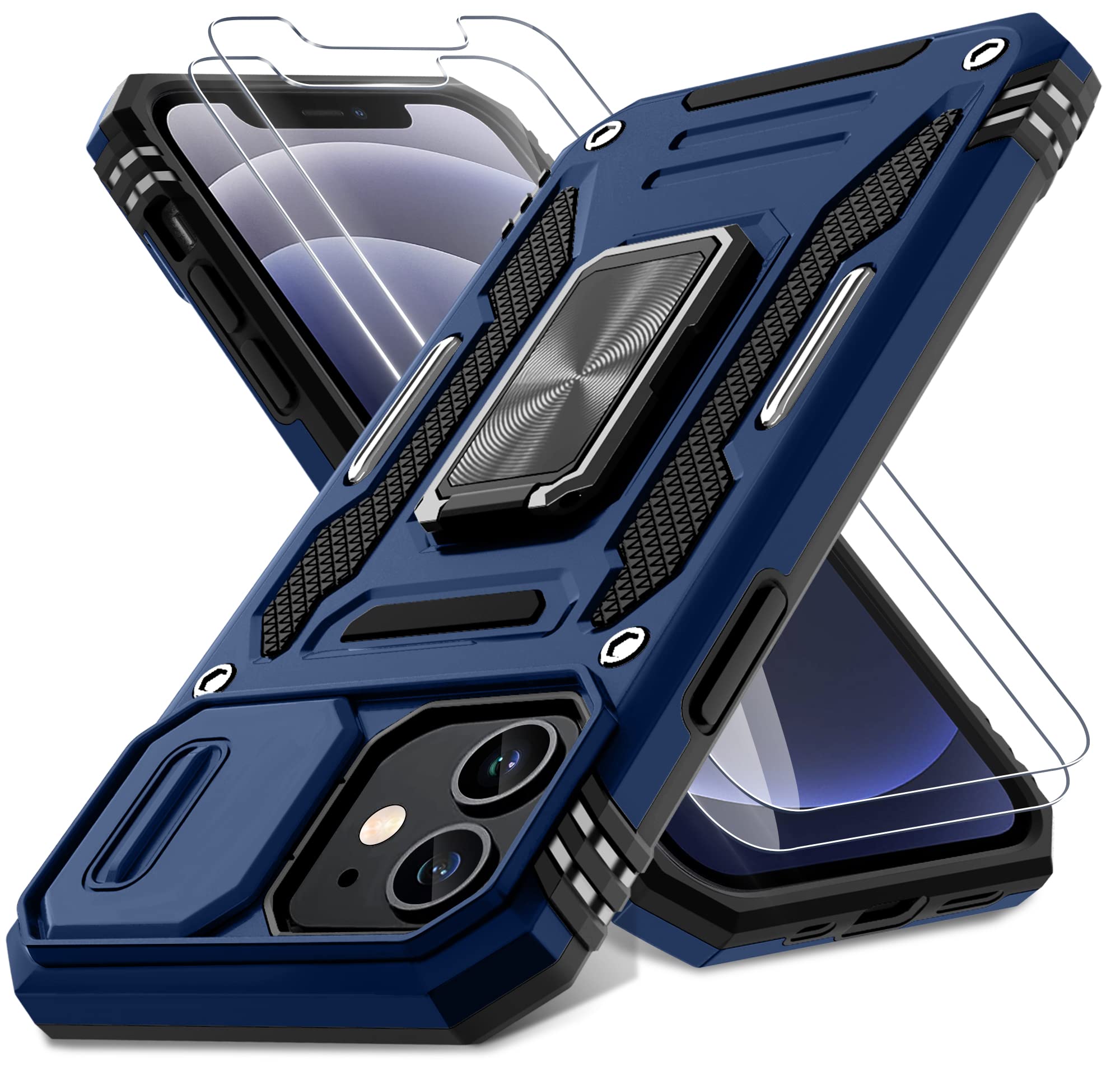 Jolof Store iPhone 12/12 Pro Case – Military Grade Shockproof with Kickstand