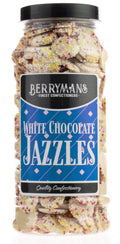 Berrymans White Chocolate Jazzies Retro Sweets Gift Jar | 1kg