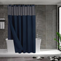 Waffle Weave Shower Curtain with Snap-in Liner – 71" x 84"