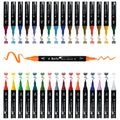 Arrtx Acrylic Paint Pens | 32 Colors Dual Tip Brush Markers for Rock Painting