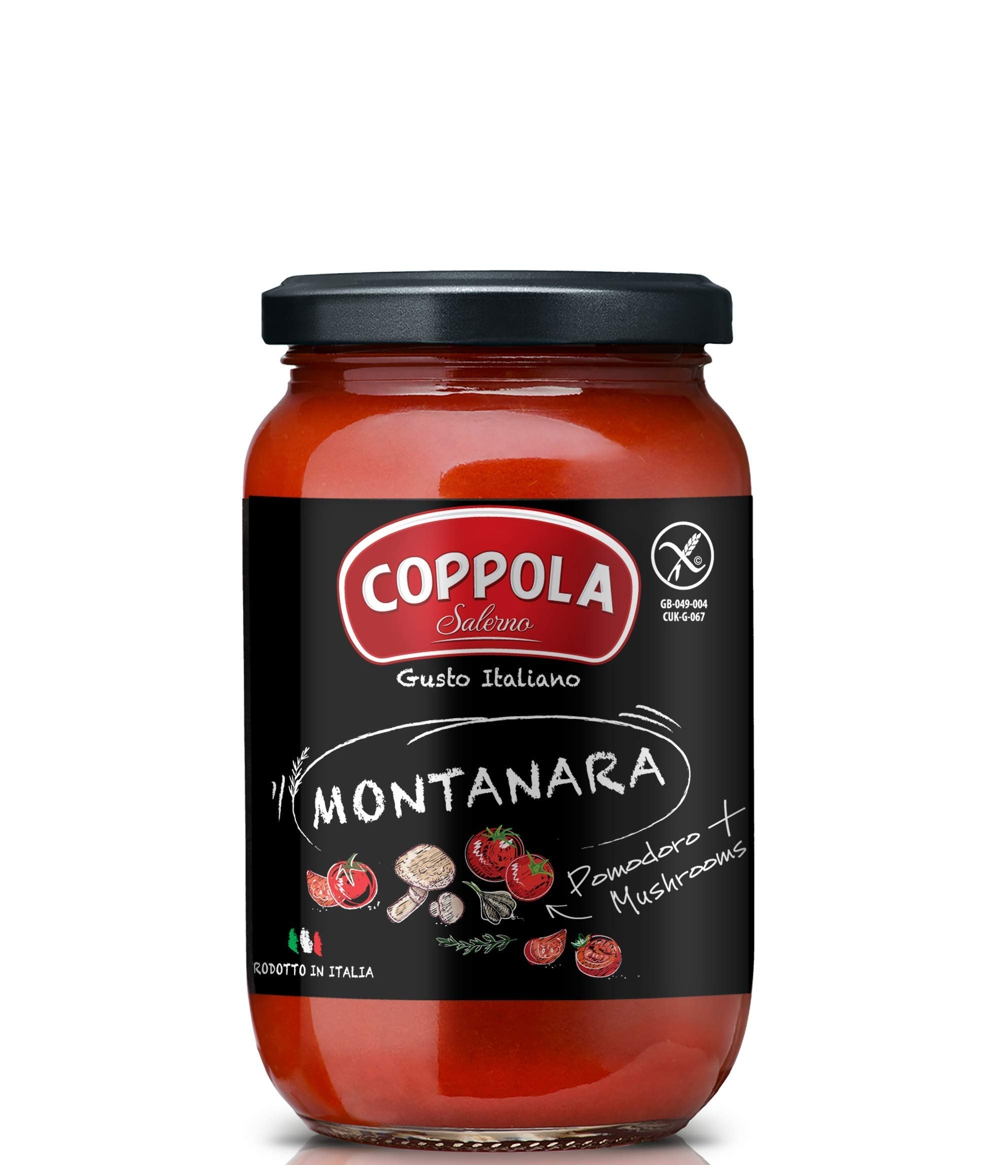 Coppola Montanara Tomato and Mushroom Pasta Sauce - 350g (Pack of 6)
