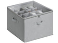 StorageWorks Fabric Shoe Organizer with Adjustable Dividers - Grey