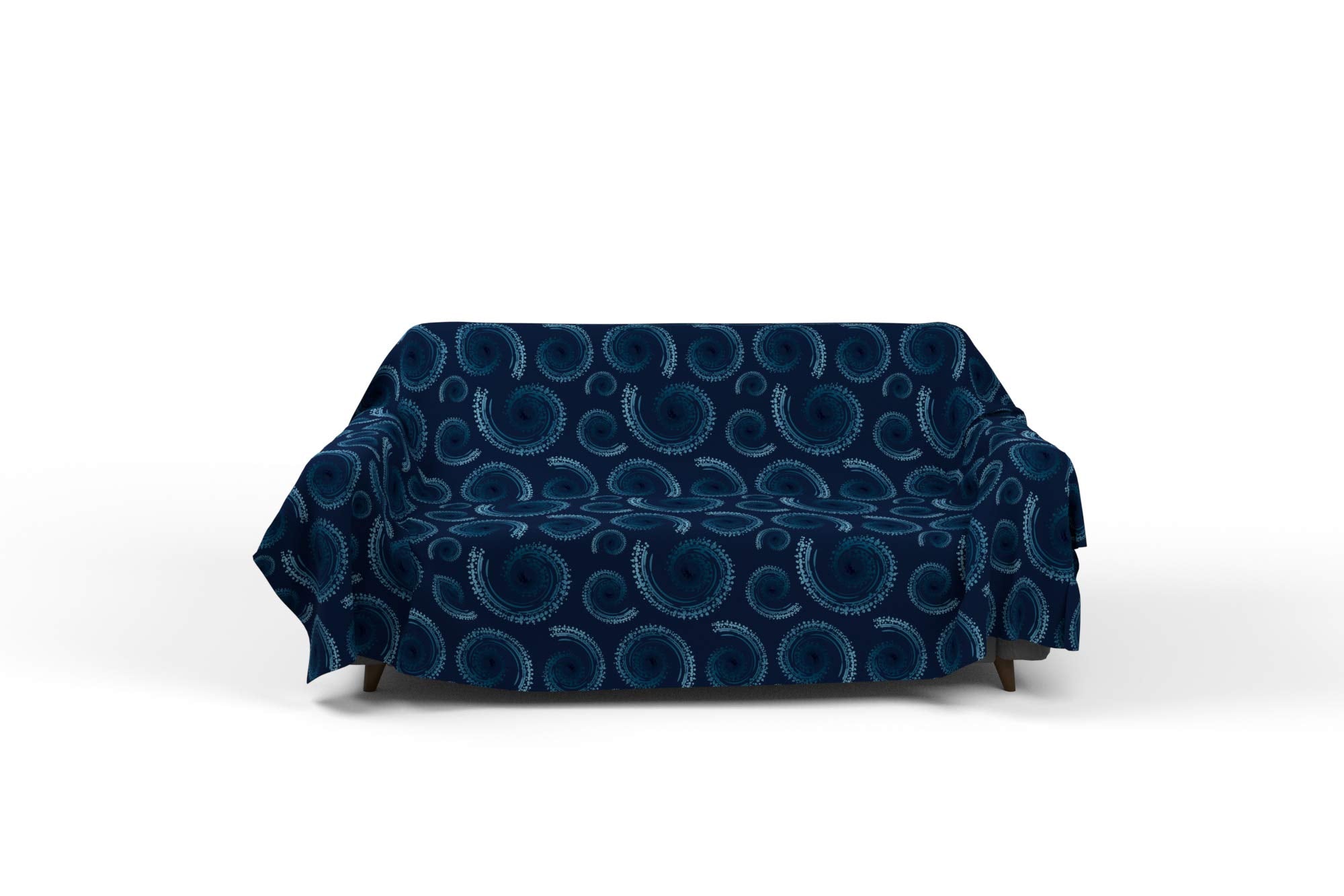 Italian Bed Linen Vortex Printed Maxi Cover - 170 x 280 cm Cotton Throw