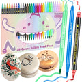 FUNSHOWCASE 30 Edible Markers | Dual-Sided Food Coloring Icing Pens