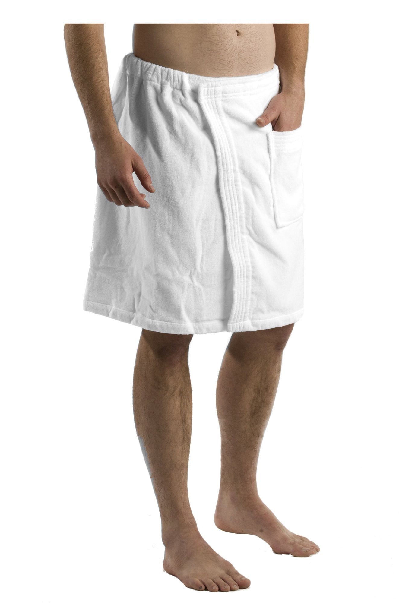 By Lora Men's Terry Cotton Bath Wrap – Absorbent Spa and Shower Towel