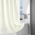 Jolof Store Ivory Waffle Shower Curtain | 256GSM Heavy Duty Waterproof
