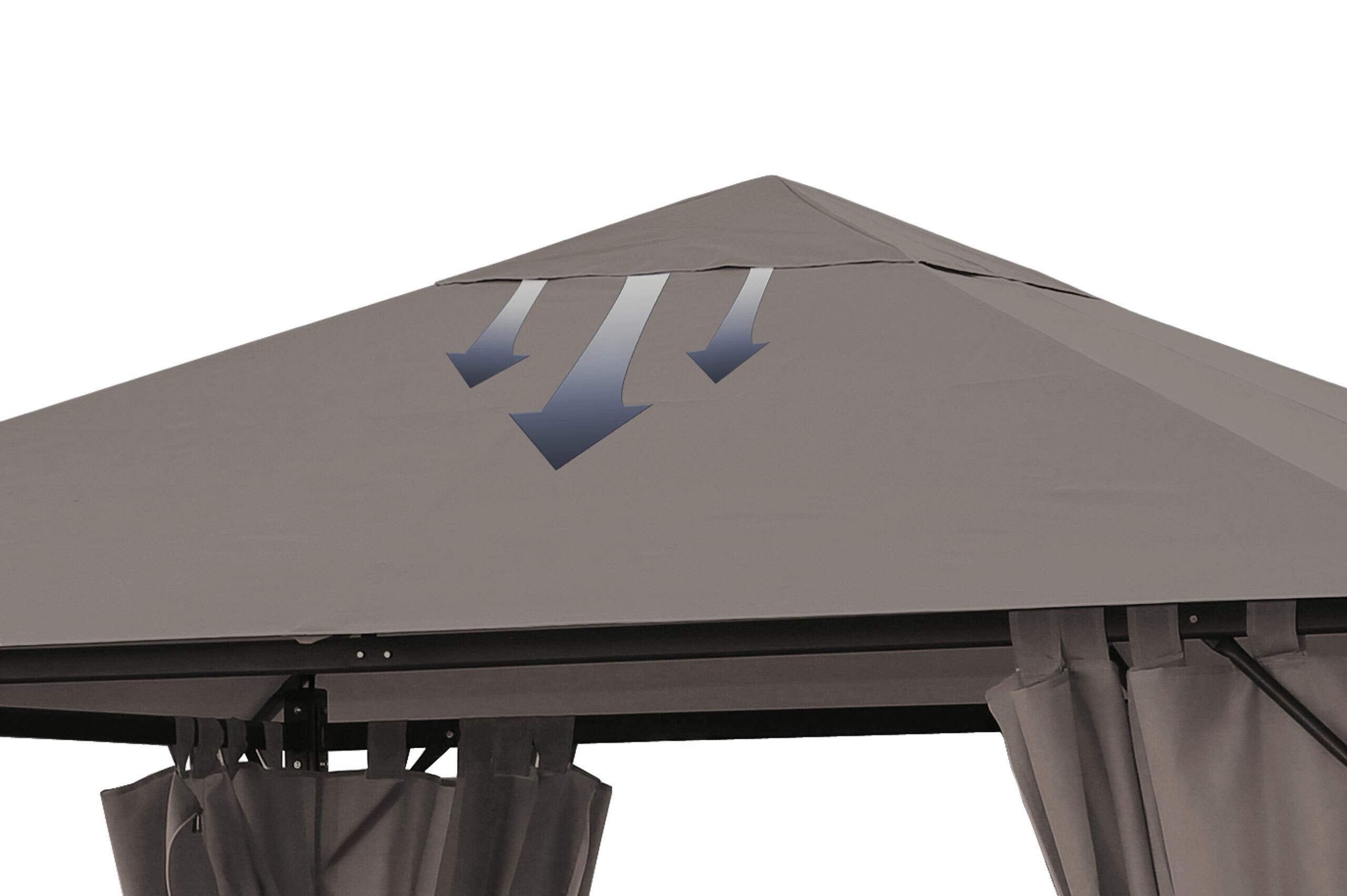 3x3m Gazebo Replacement Roof - Water-Repellent Taupe