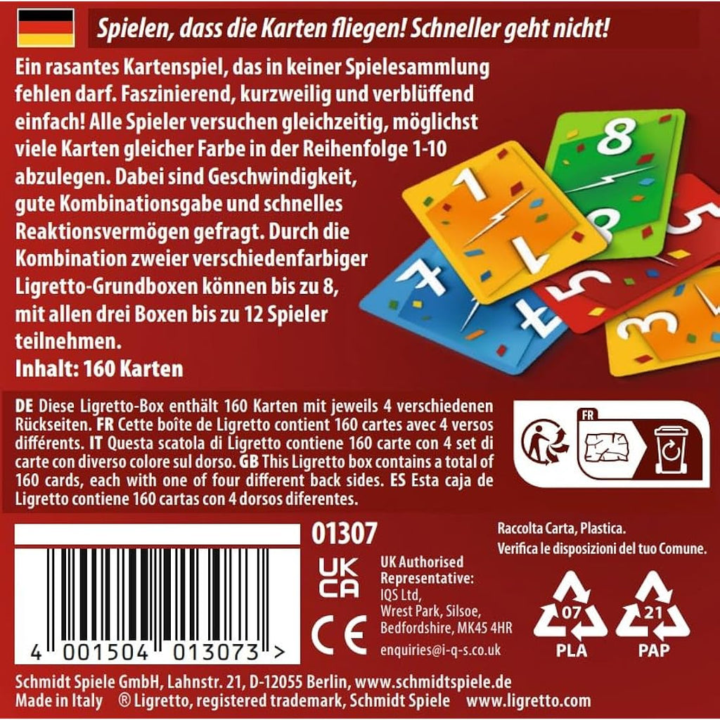 Schmidt Ligretto Red Card Game – Fast-Paced Family Game for 2-4 Players