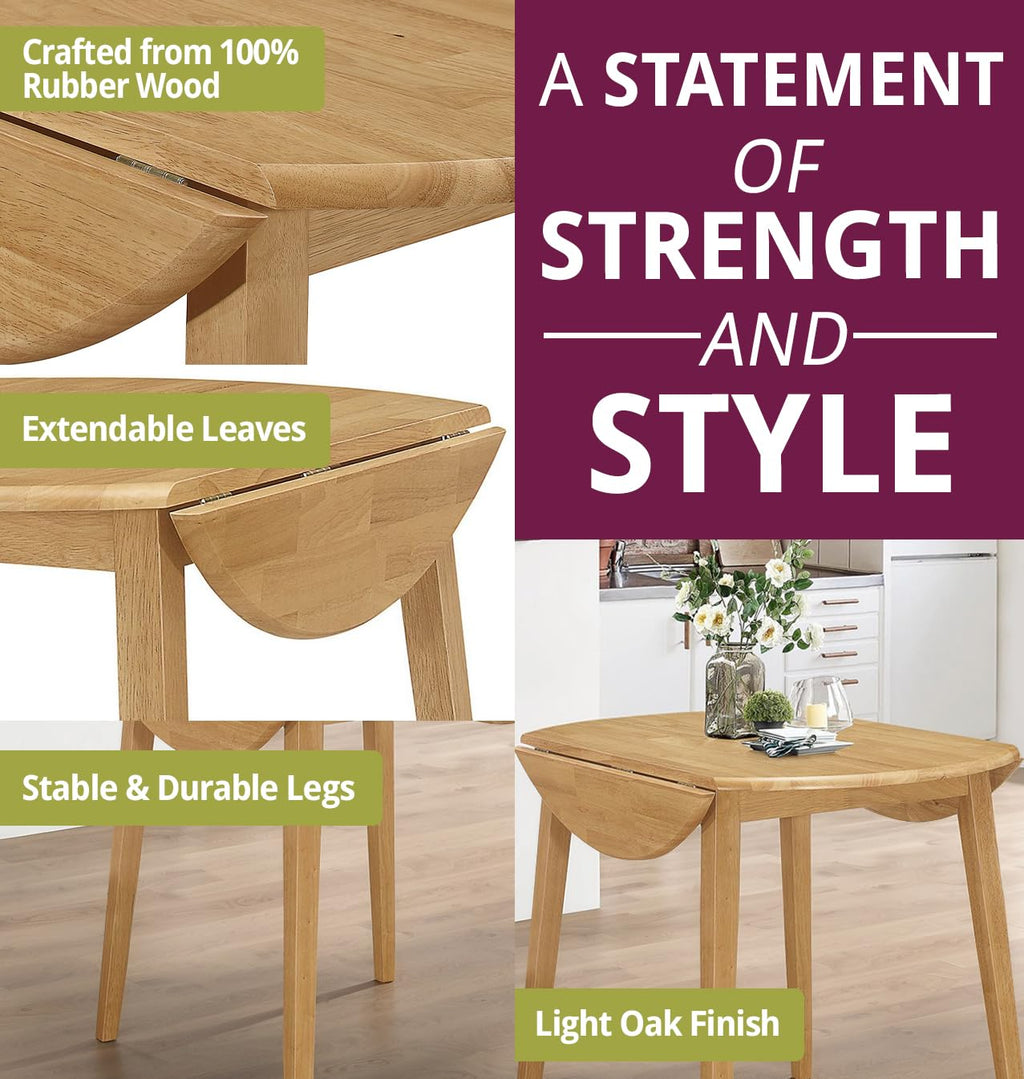 Hallowood Furniture Ledbury Small Drop Leaf Dining Table and Chairs Set 2 - image 4