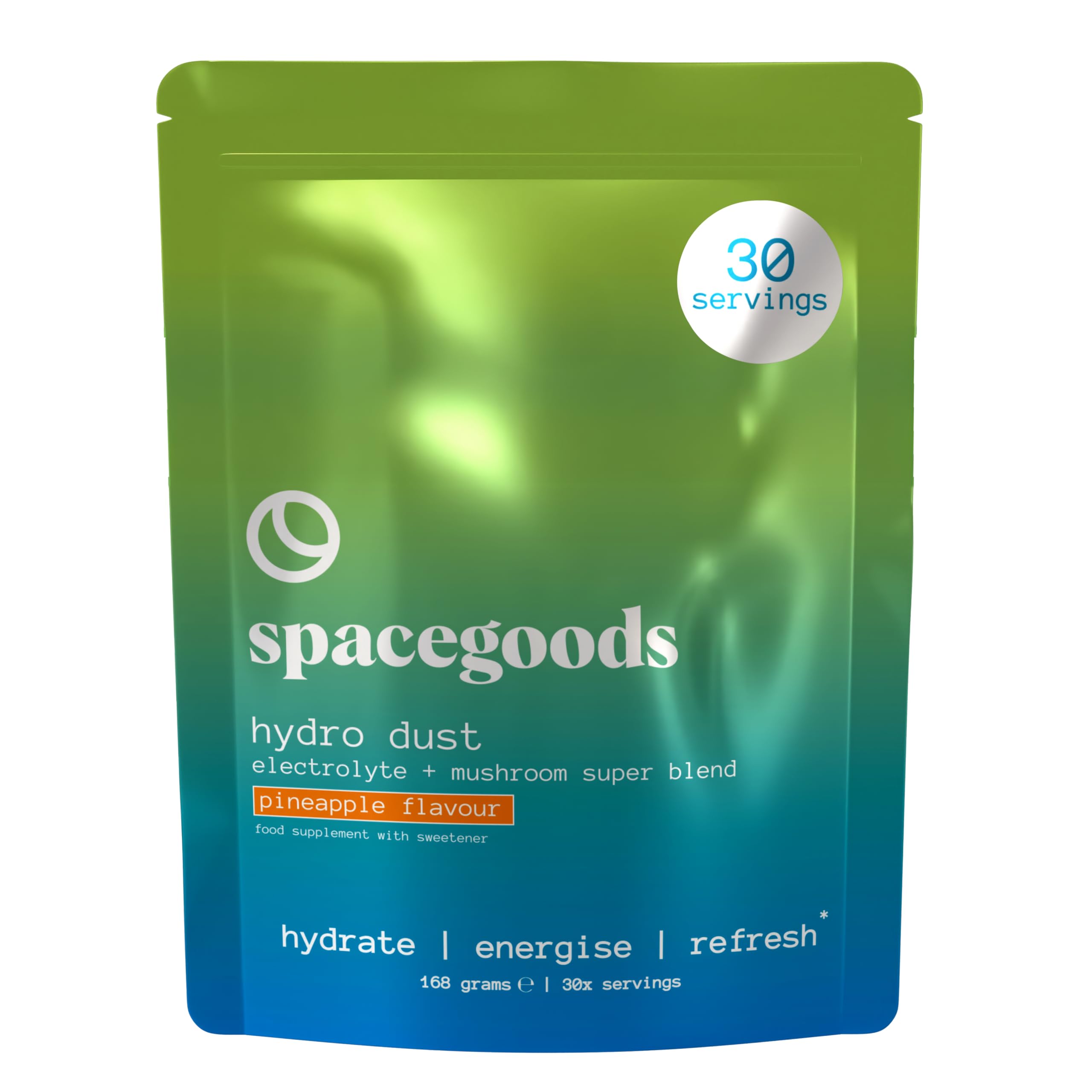 Spacegoods Hydro Dust Electrolyte Hydration Powder - Pineapple, 168g