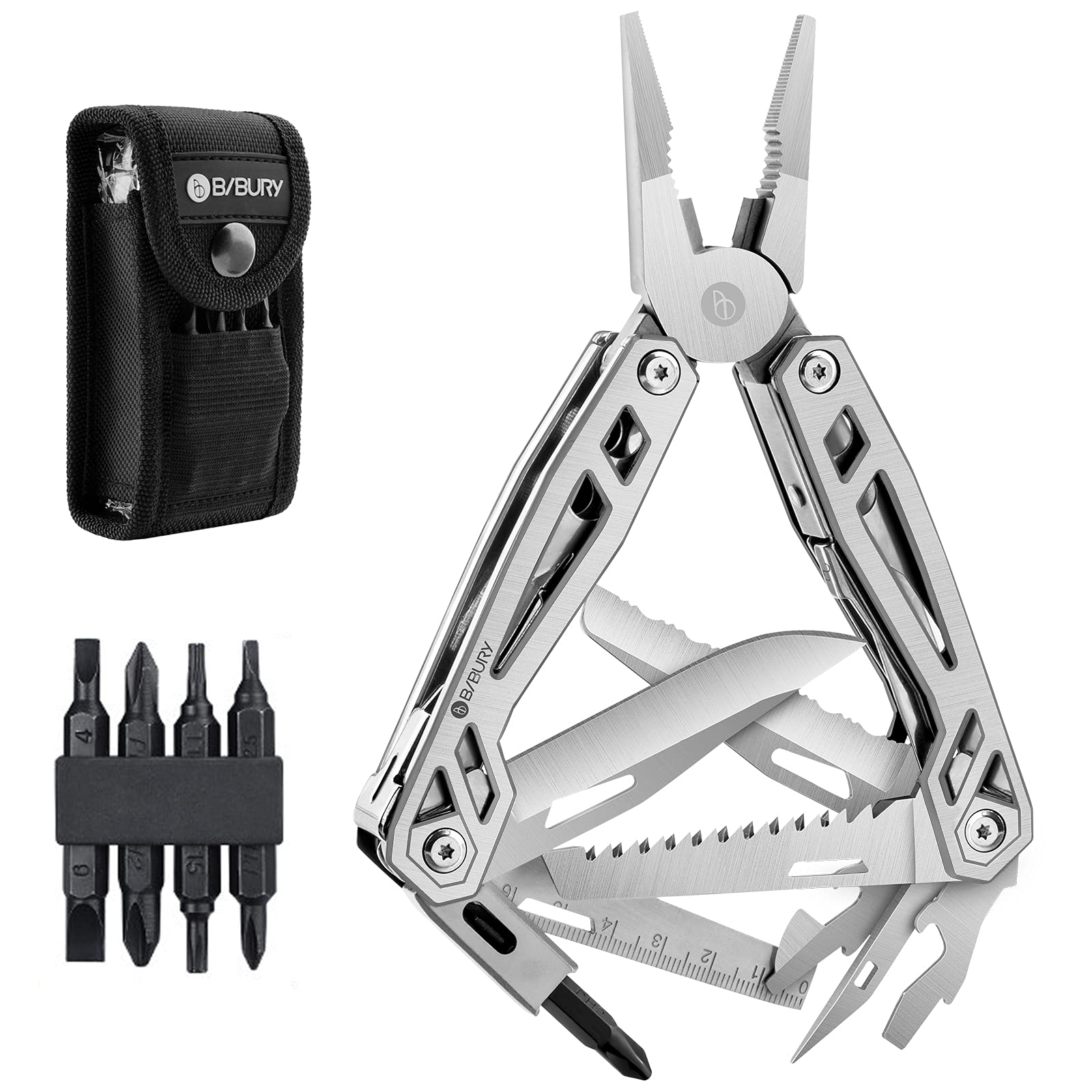 BIBURY 21-in-1 Multi-Tool Pliers | EDC Gear for Camping & Repairing