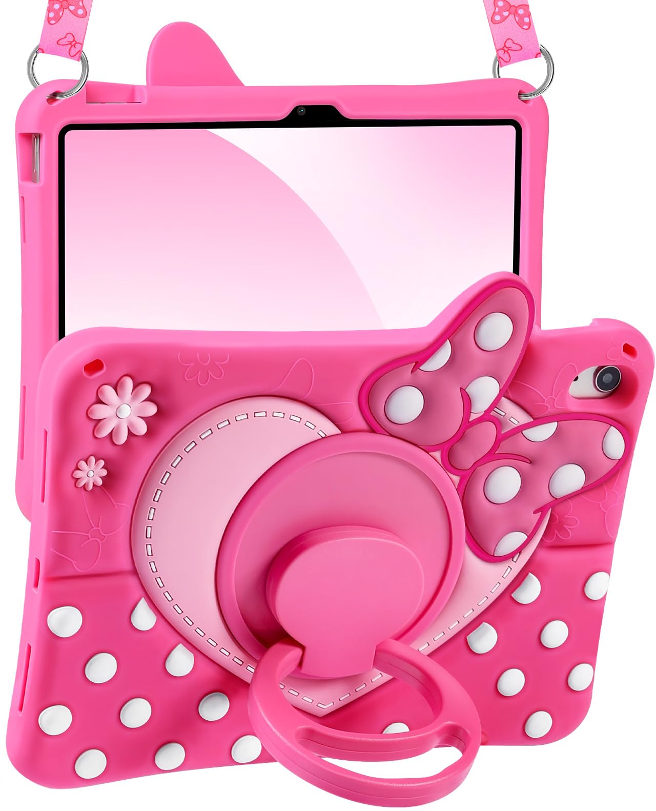 Kokaade iPad 11th/10th Gen Case - 3D Cartoon Silicone Cover with Stand