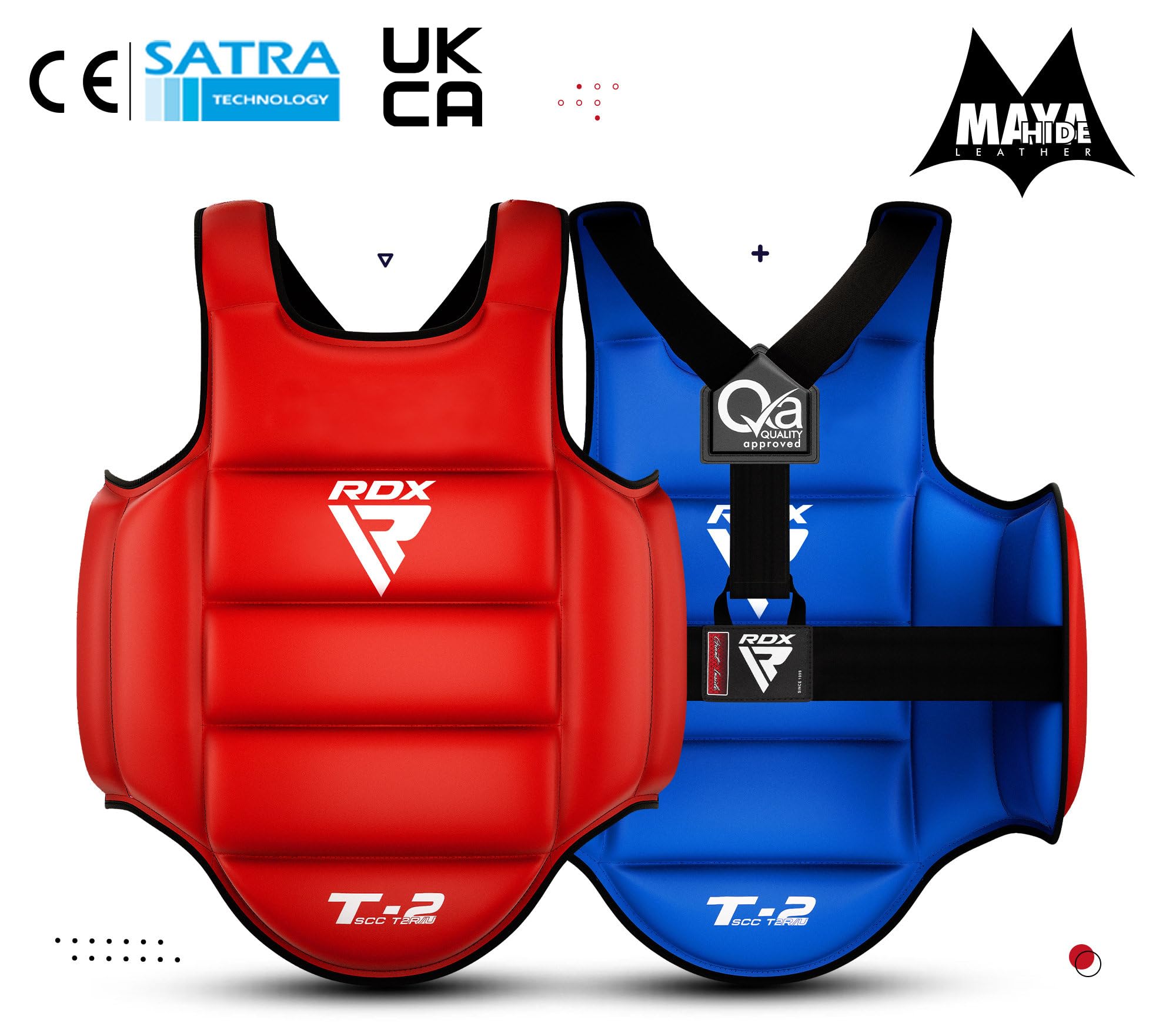 RDX Reversible Boxing Chest Guard | Maya Hide Leather MMA Body Protector