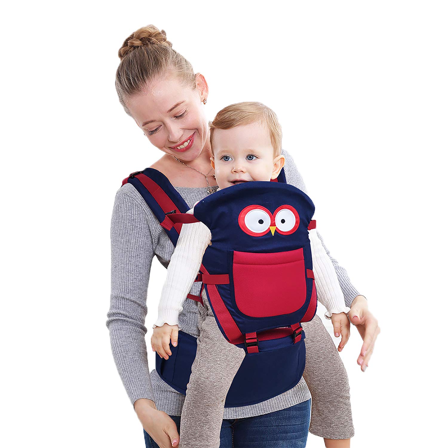 Jolof Store Baby Carrier Hip Seat – 10-in-1 Ergonomic Animal Shape (Blue)
