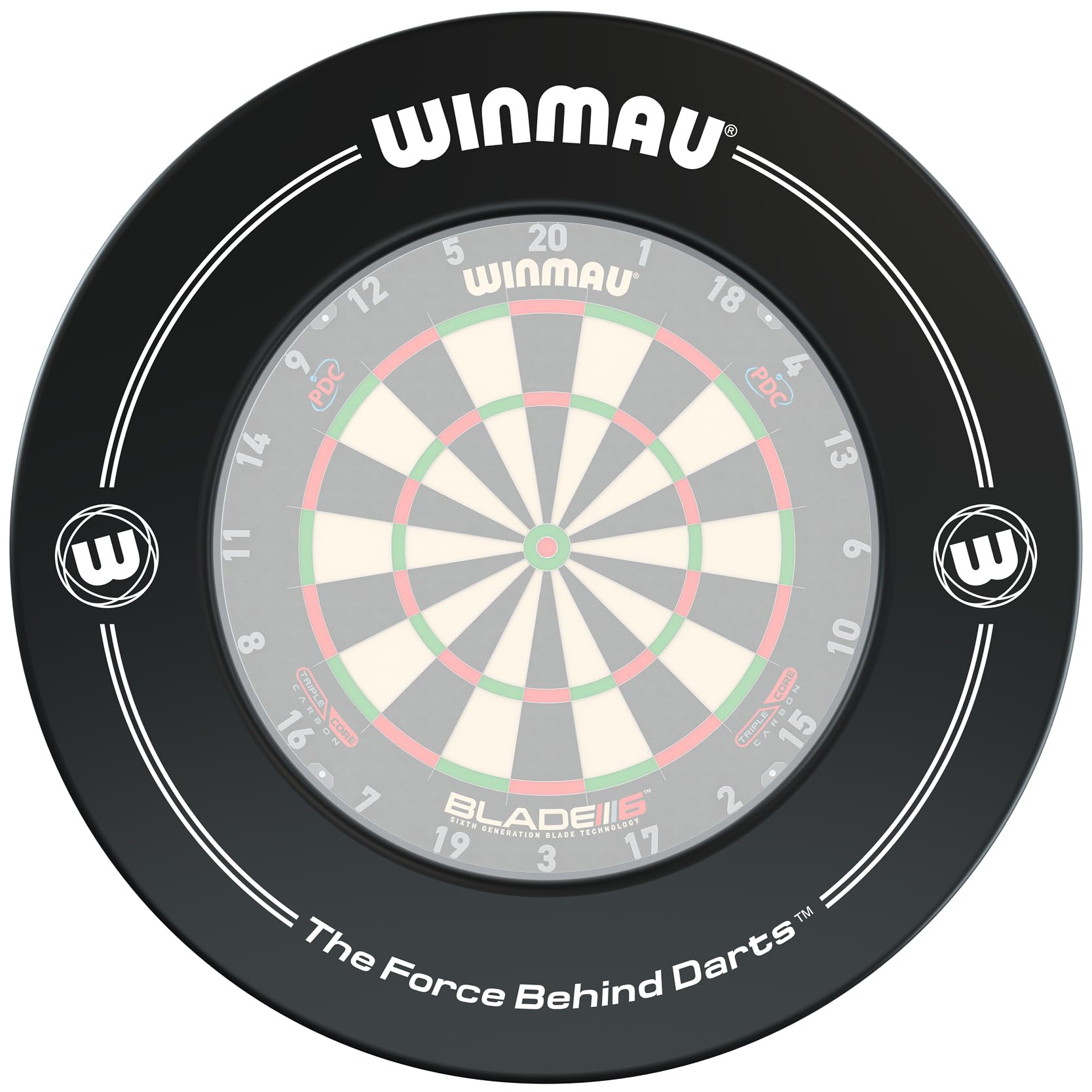 Winmau Dartboard Surround Ring – Durable Black Printed Wall Protector