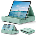 KDD Tablet Pillow Holder – Foldable iPad Stand for Lap and Bed, Green