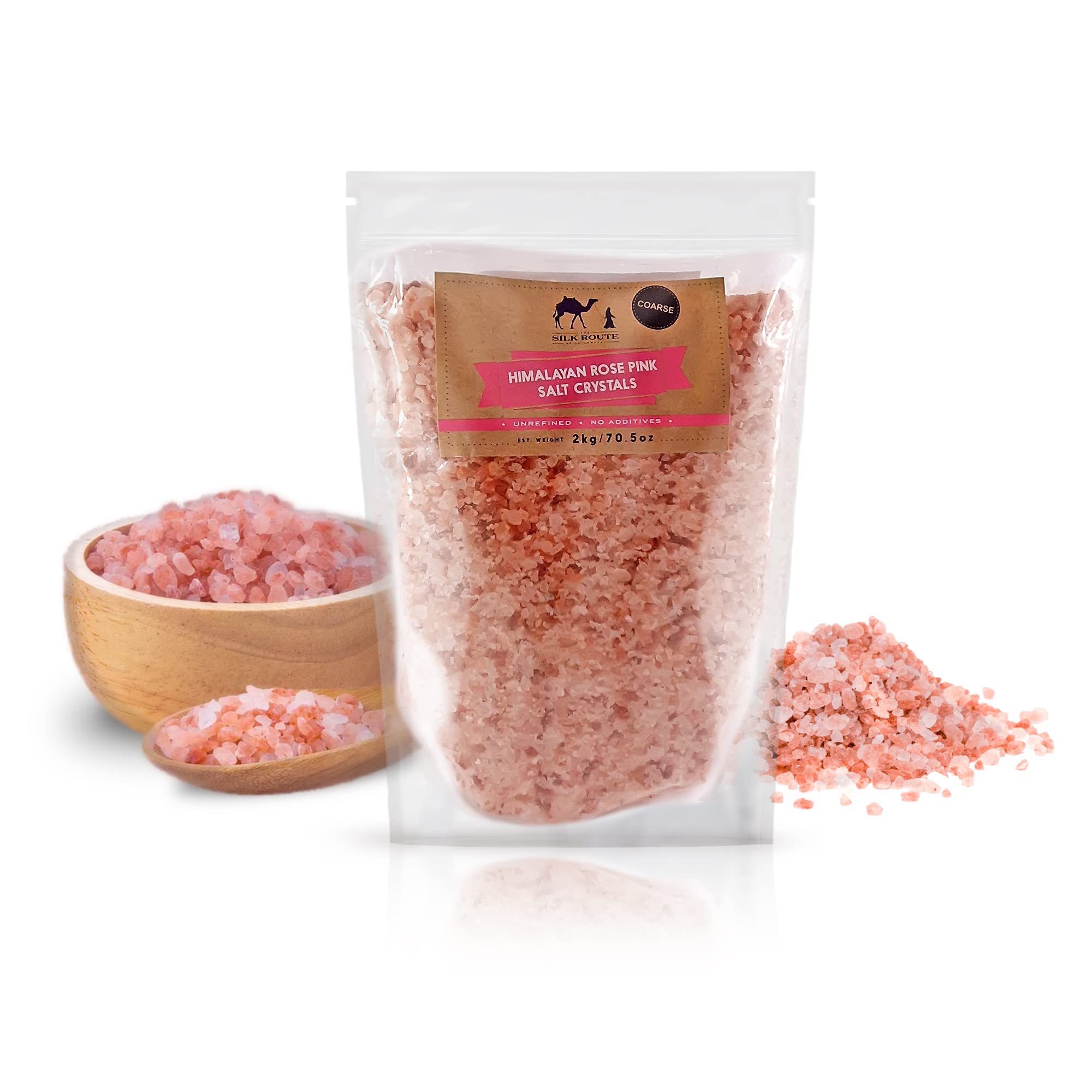 Silk Route Spice Company Himalayan Pink Salt - 2kg Coarse Pouch