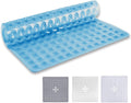 Ameha Square Non-Slip Shower Bath Mat | Anti-Mould Blue PVC - 53x53cm