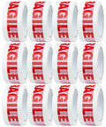Low Noise Fragile Packing Tape – 12 Rolls, 48mm x 66m
