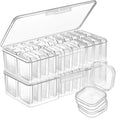 Qualsen Storage Boxes with Lids, 40 Pieces, 3.5 x 3.5 x 1.8 cm