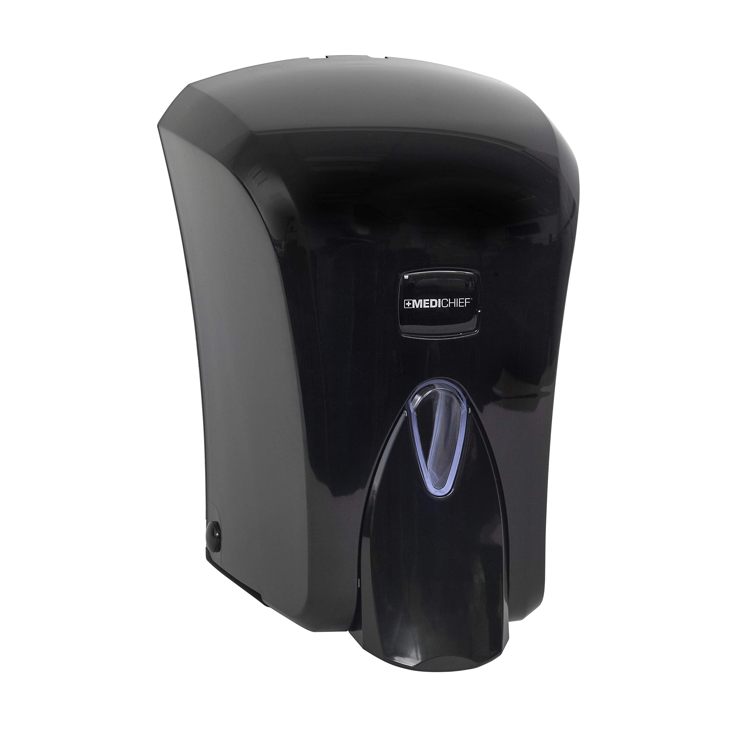 Medichief 1L Wall Mounted Soap Dispenser | Manual Push Button Black ABS