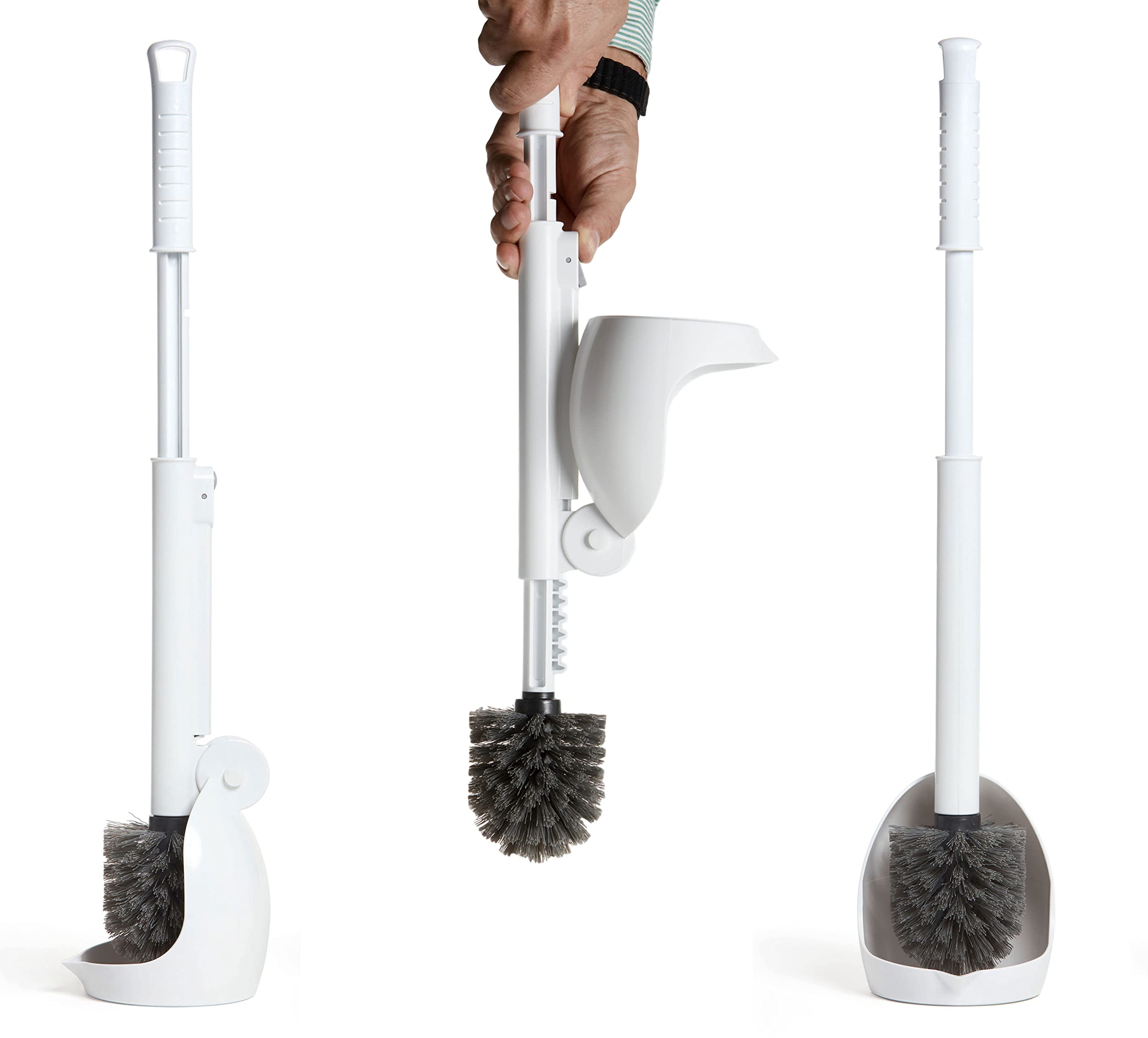 ELYPRO Drip-Free Toilet Bowl Brush with Ventilated Caddy | Durable ABS