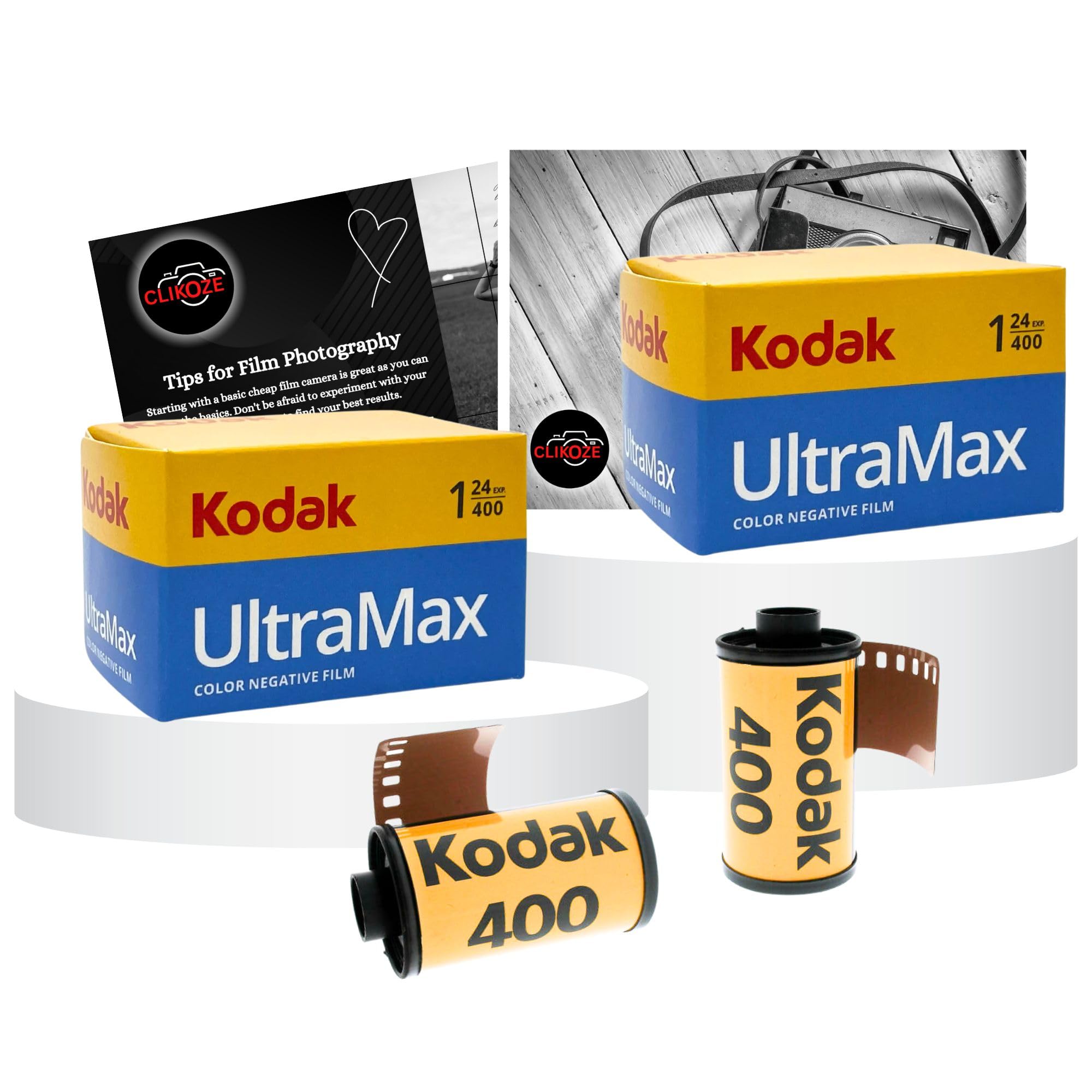 Kodak UltraMax 400 35mm Color Film Bundle | 2-Pack (24 Exp) with Tips