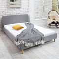 Jolof Store Viola 4FT6 Double Fabric Bed Frame – Modern Italian Grey