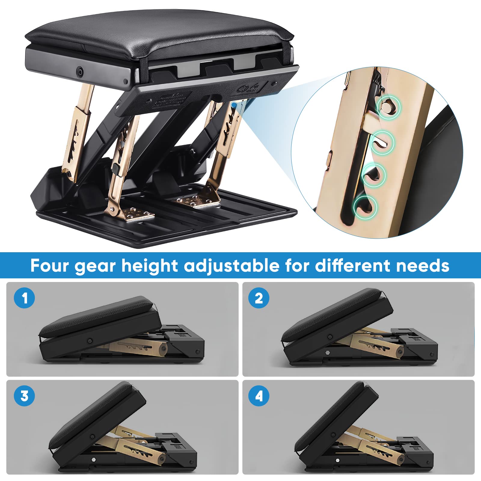 Potuem Adjustable Foot Rest Under Desk | Ergonomic Massage Footrest