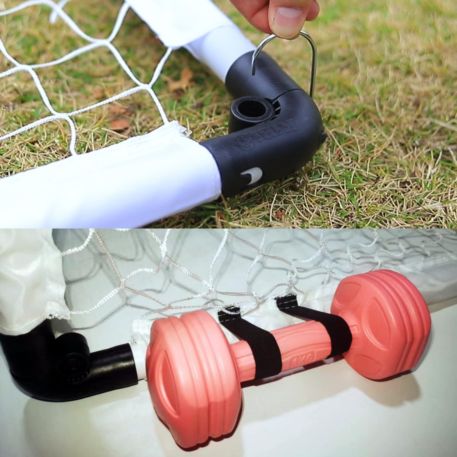 LZHDZQD Kids Football Goal Set - 115x80cm Foldable Garden Soccer Net