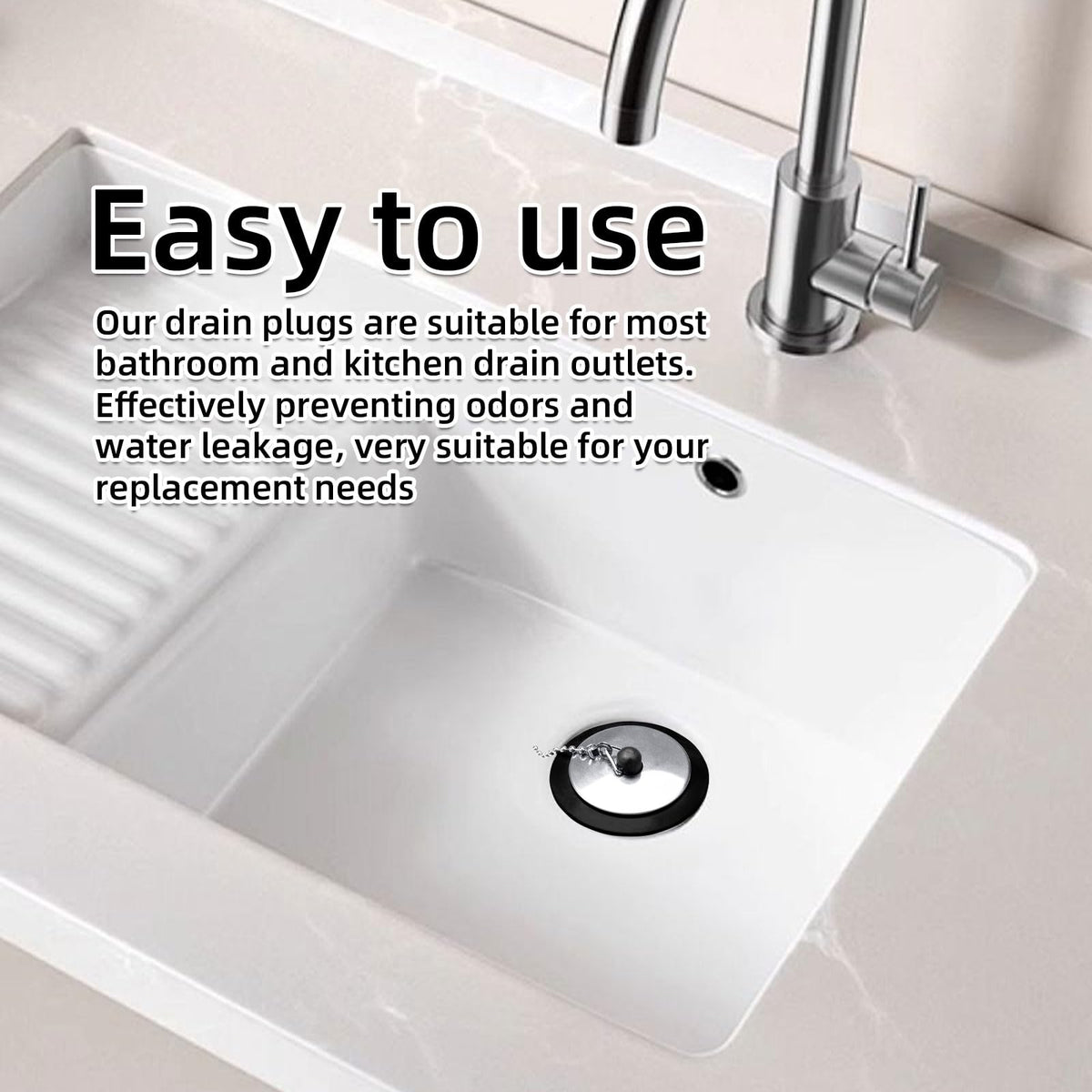 2 Pcs Bath Plug Replacement, Universal Bath Plug, Universal Bath Plug - image 5