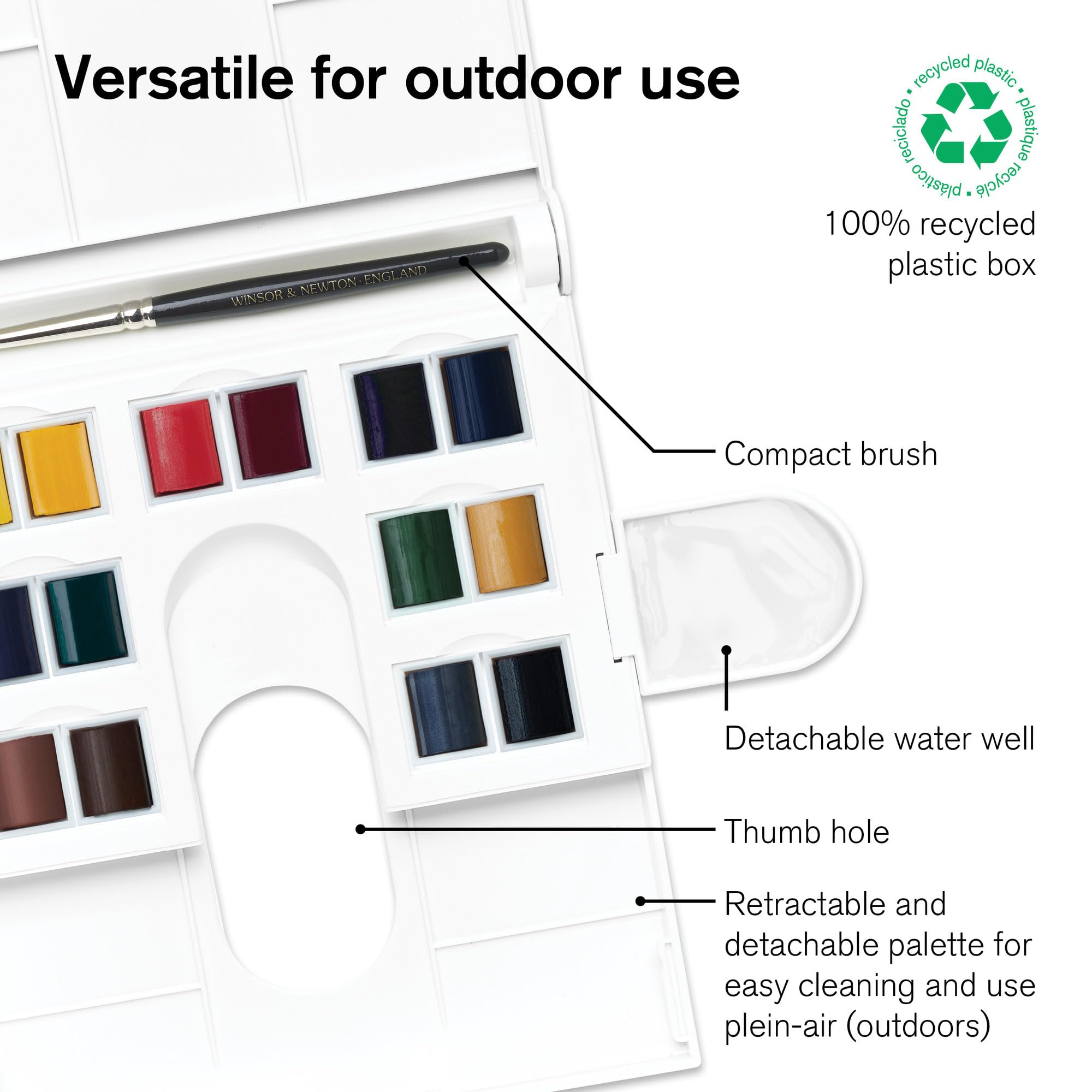 Winsor & Newton Professional Water Colour Set - 24 Half Pans Metal Box