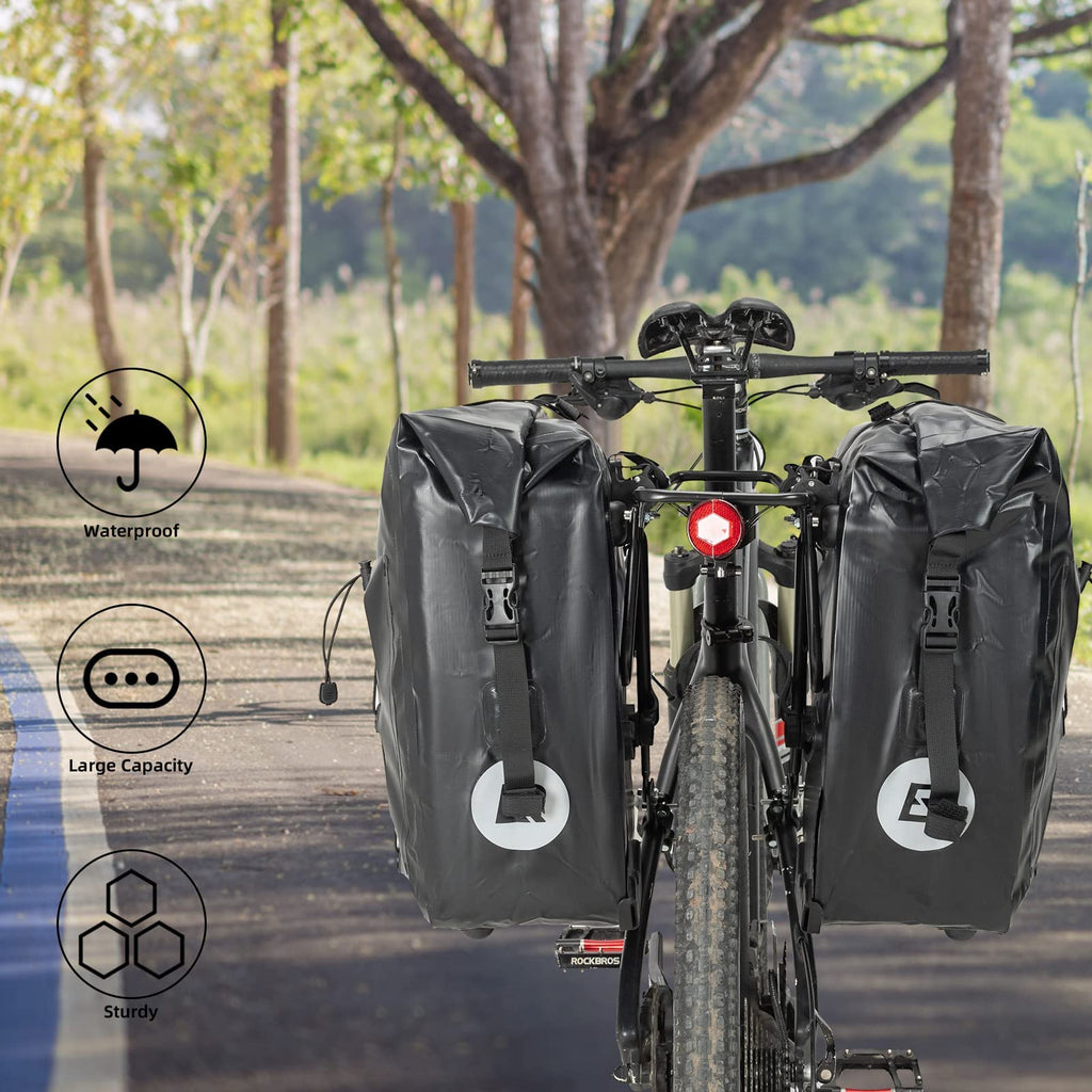 ROCKBROS Bike Pannier Bag | 25L-32L Waterproof Rear Rack Bicycle Bag