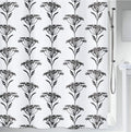 Spirella Naturesign Textile Shower Curtain | 100% Polyester | Black