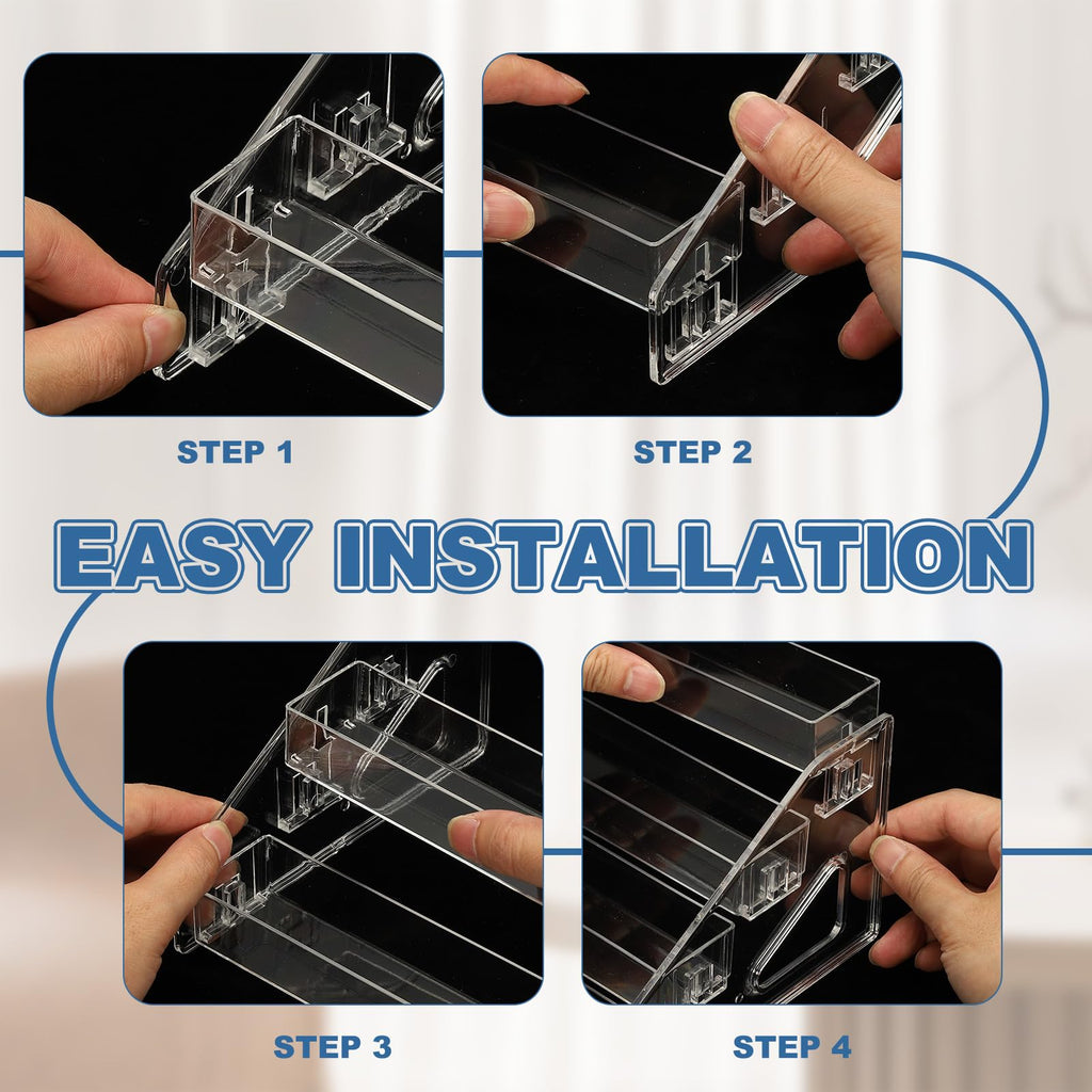 PATIKIL 5 Tier Acrylic Card Display Stand, Portable Postcard Rack Holder Organizer Versatile Display for Trading Cards Baseball PSA Stickers Stamp - image 4