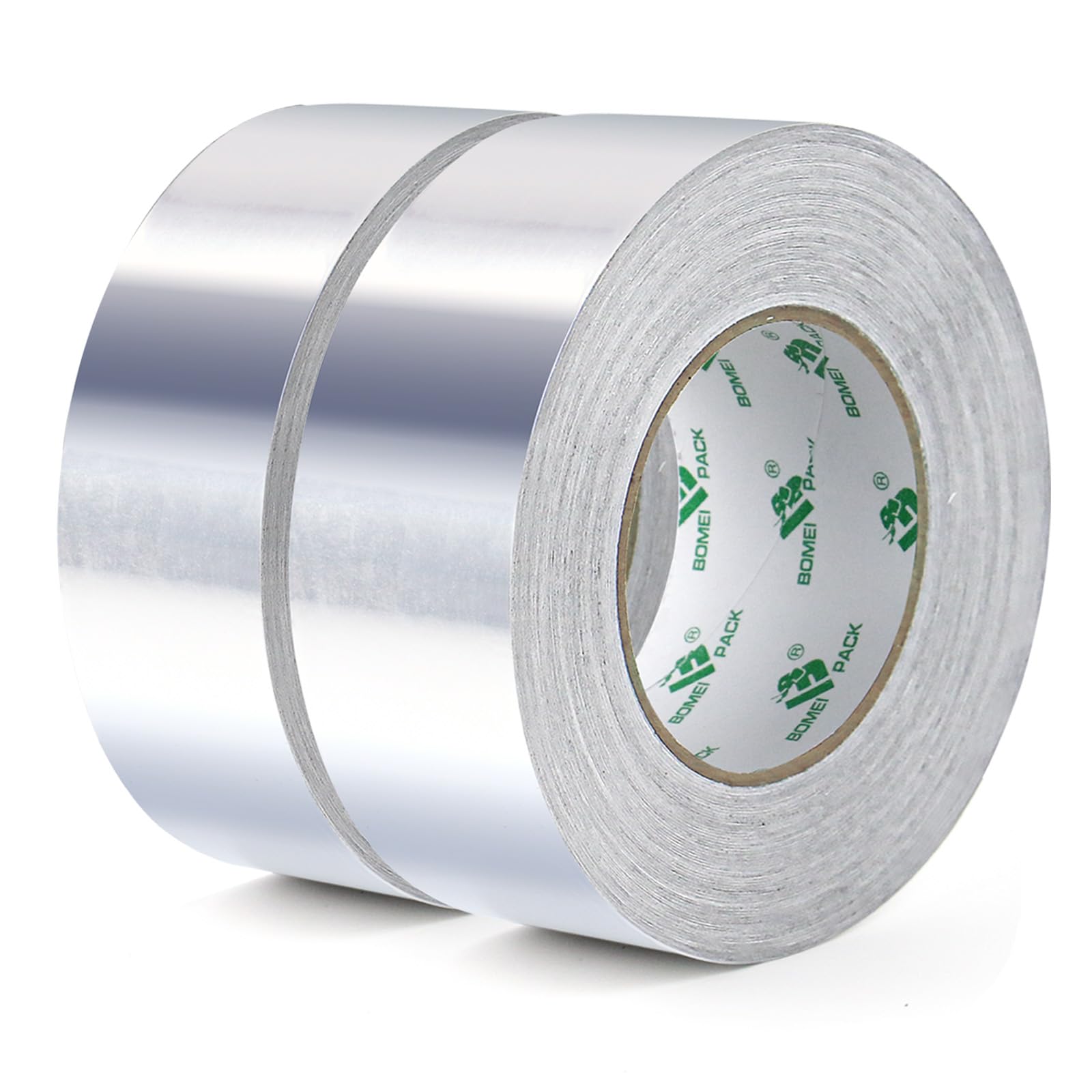 BOMEI PACK Aluminum Foil Tape – 2 Rolls Heat Resistant HVAC Duct Tape