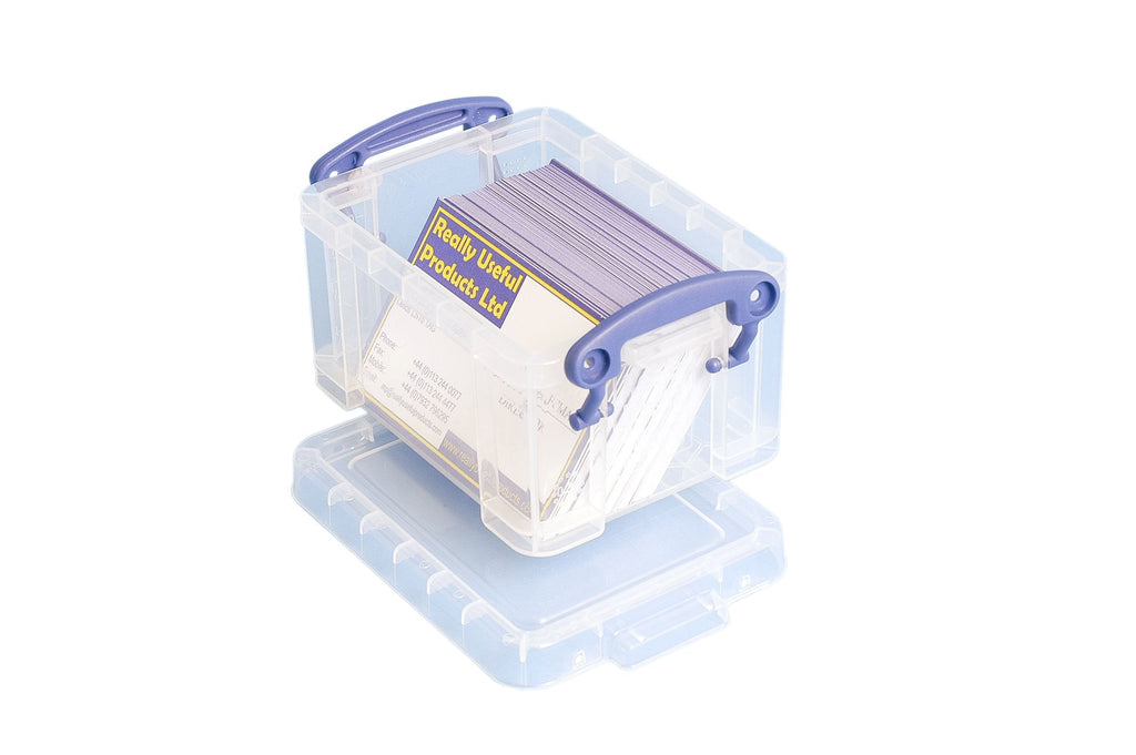 Really Useful Plastic Storage Box 0.3 Litre Clear Pack of 10 - image 3
