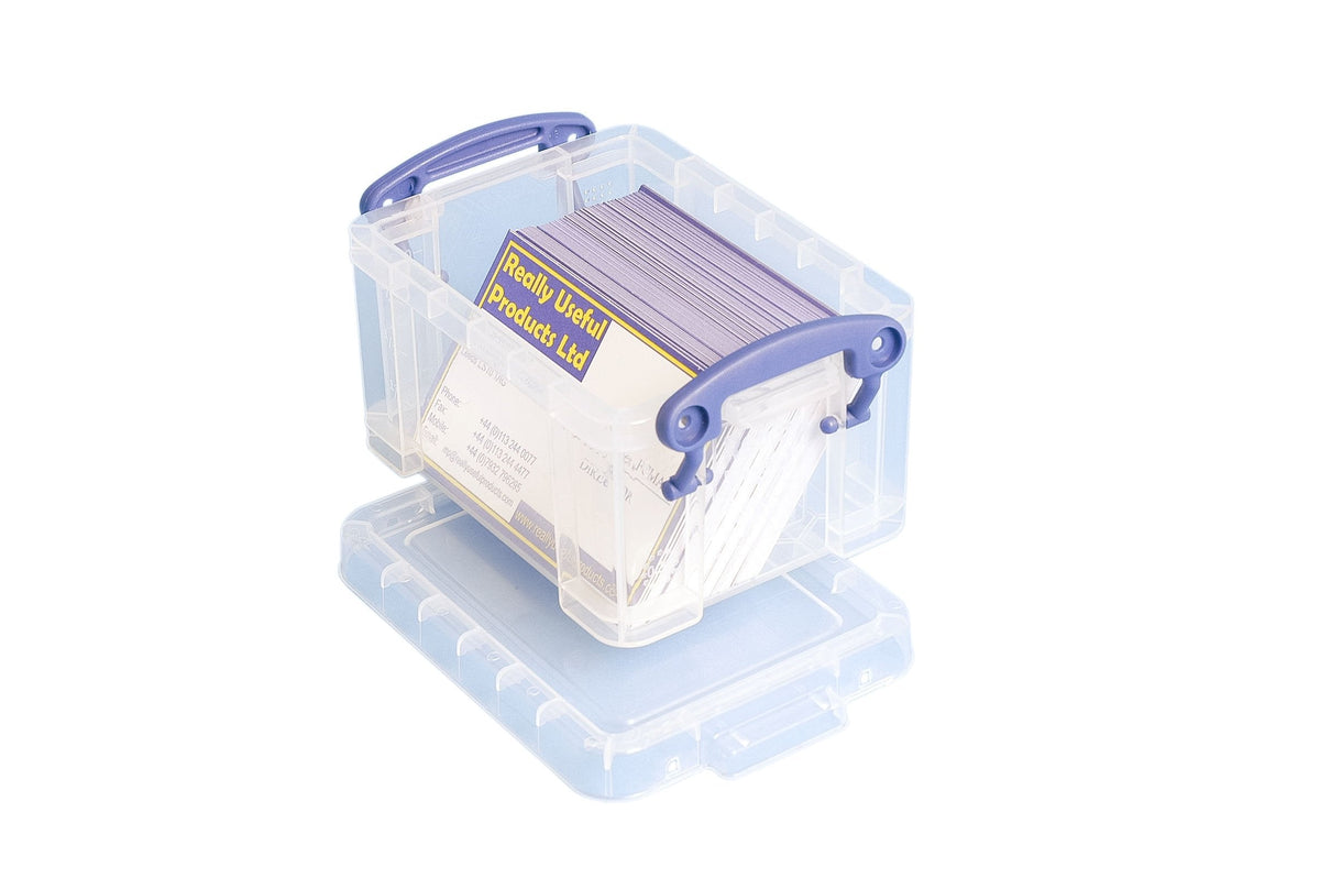 Really Useful Plastic Storage Box 0.3 Litre Clear Pack of 10 - image 3