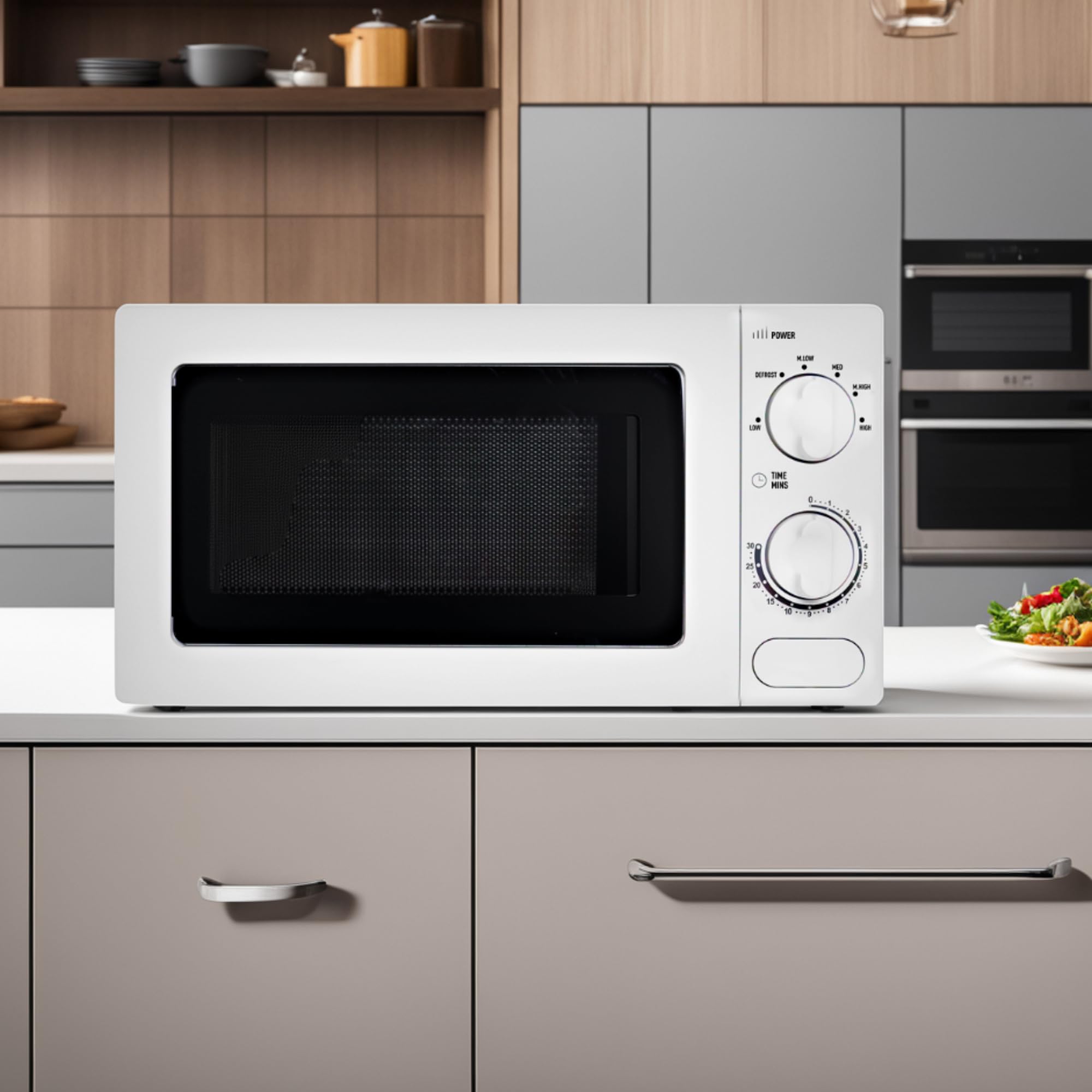 Haden 17L Compact Microwave Oven | 700W Countertop Cooker - White