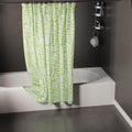 Encasa XO Waterproof Fabric Shower Curtain | Boho Maze Sage | 180x210cm