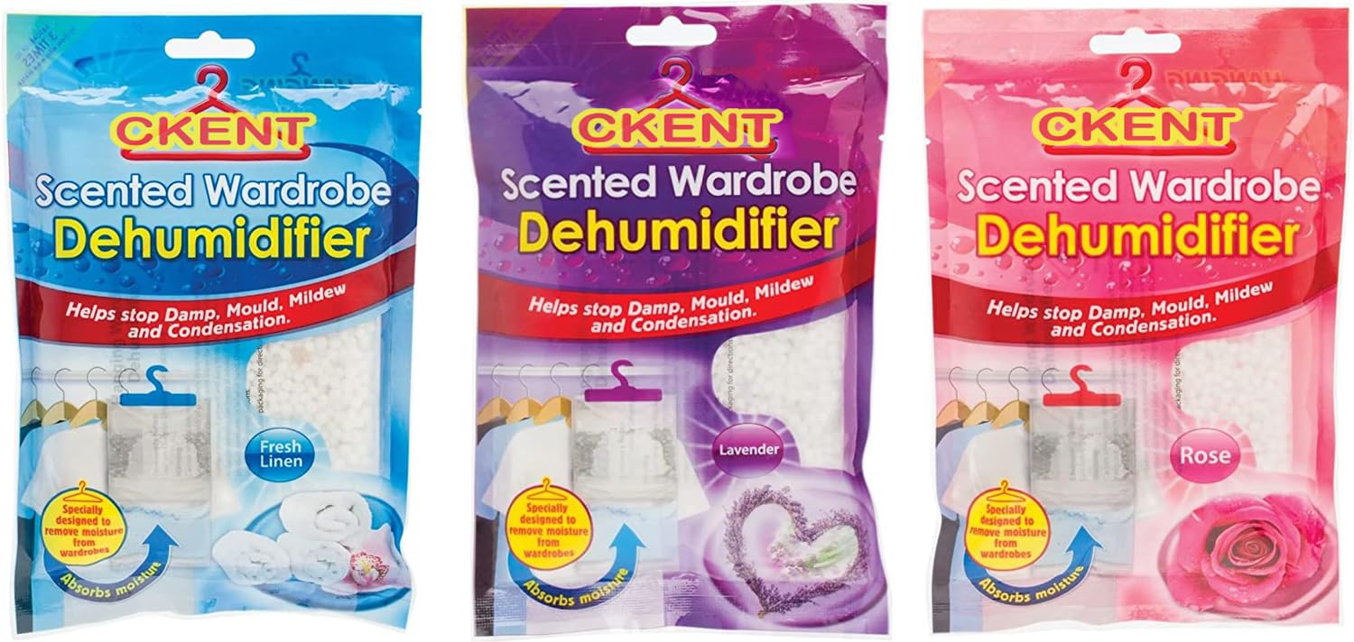 Jolof Store Hanging Wardrobe Dehumidifiers - 6 Pack Scented Damp Control
