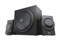 Trust Yuri 2.1 PC Speaker Set – 120W Wooden Subwoofer System, Black