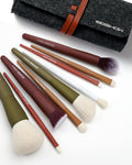EIGSHOW 9 Pcs Travel Makeup Brush Set – Synthetic Brushes with Pouch